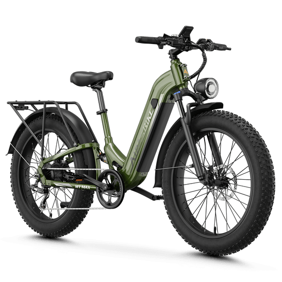 Aipas M1 Max 26" Fat Tire Electric Mountain Bike for Adults, 750W Rated Motor, 48V 17.5Ah, 85 Miles ,Hydraulic Disc Brakes, Air Suspension, SGS UL 2849 Certification, Class 3