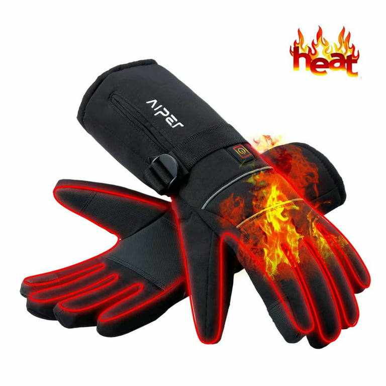 Aiper Heated Gloves for Men Women Hand Warmer with Dual Fingers Touch  Function, Anti-slip Heated Gloves For Skiing Fishing Hiking Motorcycle.(XXL)