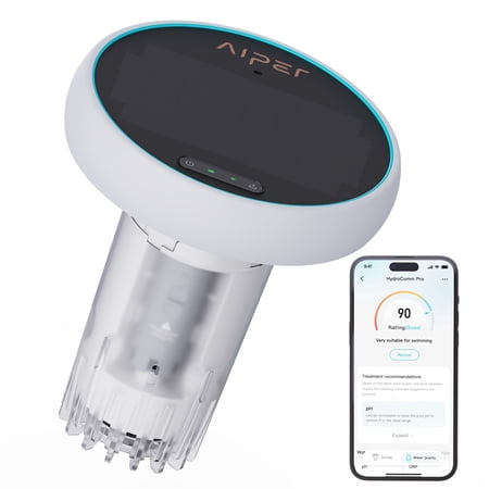 Aiper - HydroComm Pro: Water Quality Monitor with Underwater Communication for Scuba X1 Series, Tracks TDS, EC, pH, Temp & ORP - Gray