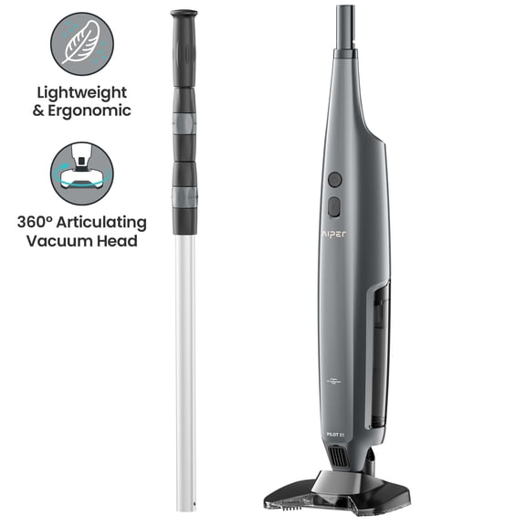 Aiper PilotFlow X1 Handheld Pool Vacuum, Cordless Pool Vacuum Cleaner w/ 1,260 GPH Suction, Lightweight Design & Anti-Clog System