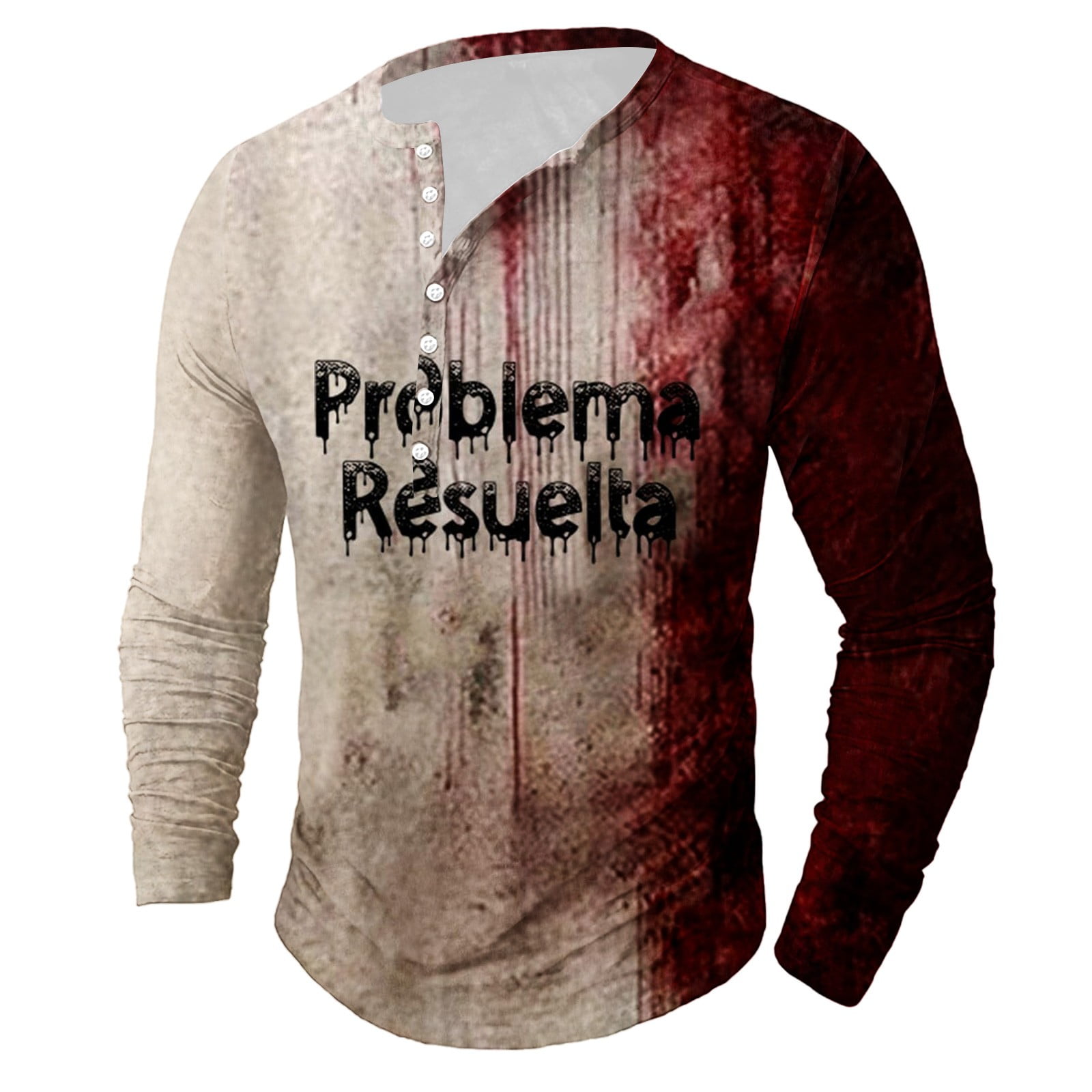 Aipewai Mens Clothes Men's Fall Halloweenssss Printed Long Sleeved