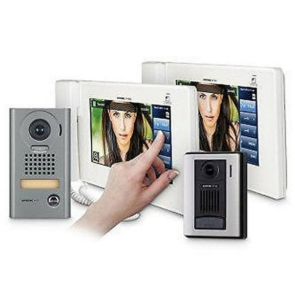 Aiphone JPS-4AEDF 7 Inch TouchScreen HandsetHands-Free 4 x 8 Color Video Set