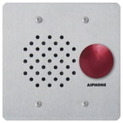 Aiphone LE-SSR Flush Mount 2-Gang Sub Station SS W/ Red Mushroom Button