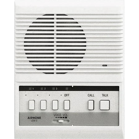 Aiphone LEM-3 Open Voice Selective Call Master Intercom, Accepts Up to Three Door or Sub-Master Intercoms
