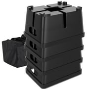 Aiqeek 4-Pack Trailer Jack Block, 25000 lbs Load Capacity, RV Stabilizer Blocks for Tongue Jack, Post, Foot, and 5th Wheel – Durable and Versatile RV Camping Accessories