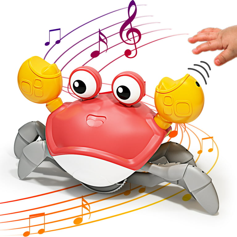 Crawling Crab Pet Toy with Music & Educational Sensing Interactive Baby Toy