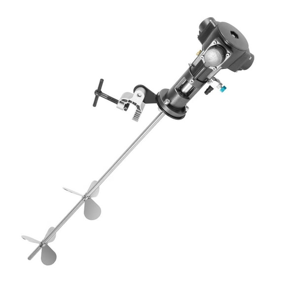 Aiqidi 1/2HP 50 Gallon Pneumatic Mixer 2000Rpm Stainless Steel Paint Mixer Stepless Speed Regulation Paint Stirring Machine Tank Barrel Blender Air Agitator Ink Coating Mix Tool with 2 Blades