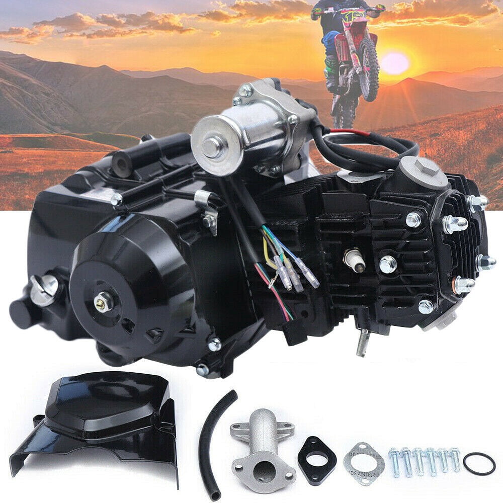 Aiqidi 110CC 4 Stroke ATV Engine Motor Semi-Auto w/Reverse Electric Start 7.64HP Single Cylinder Air-Cooled CDI Motor for ATVs GO Karts