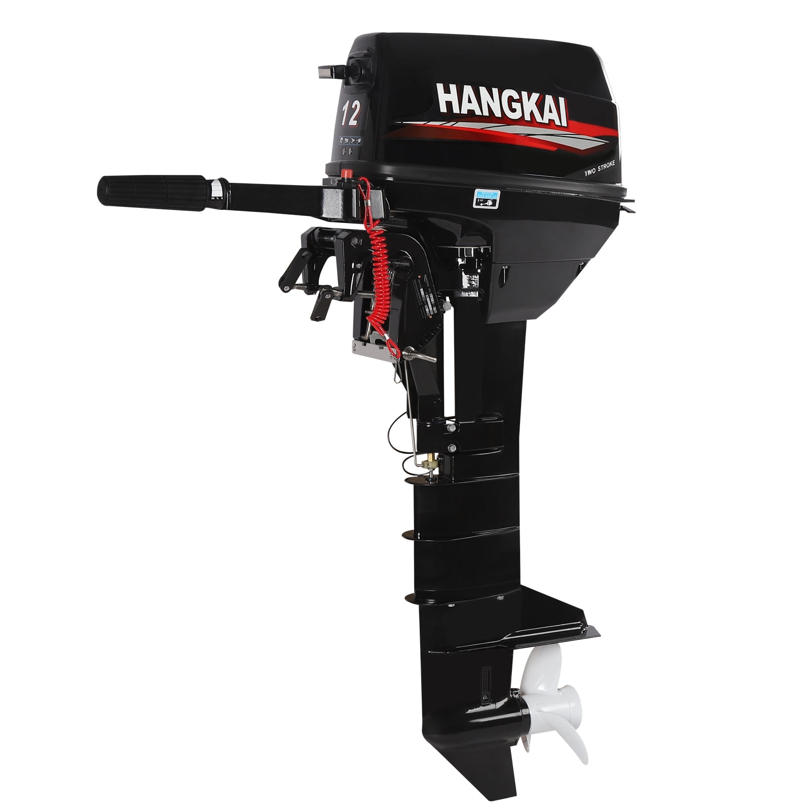 Aiqidi 12HP 2 Stroke Outboard Motor, Long Axis, Heavy Duty, 8.8KW
