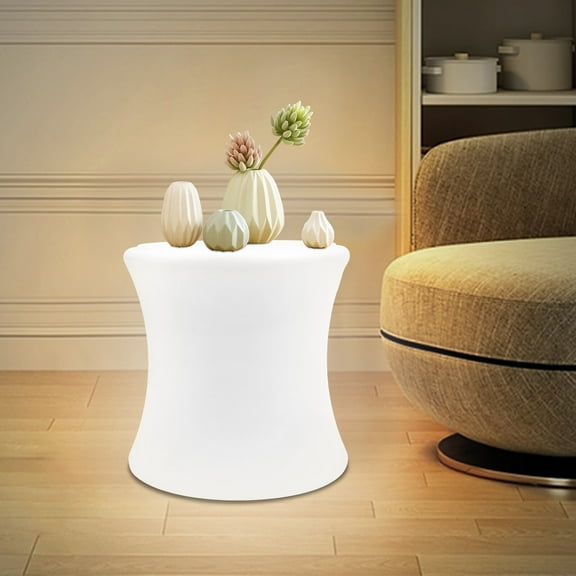 Aiqidi 16" LED Light Up Stool Waterproof Cube Lamp Seat 16 Colors Changing Lighting Chair Indoor Outdoor Rechargeable Color Light Up Drum Stool with Remote Control