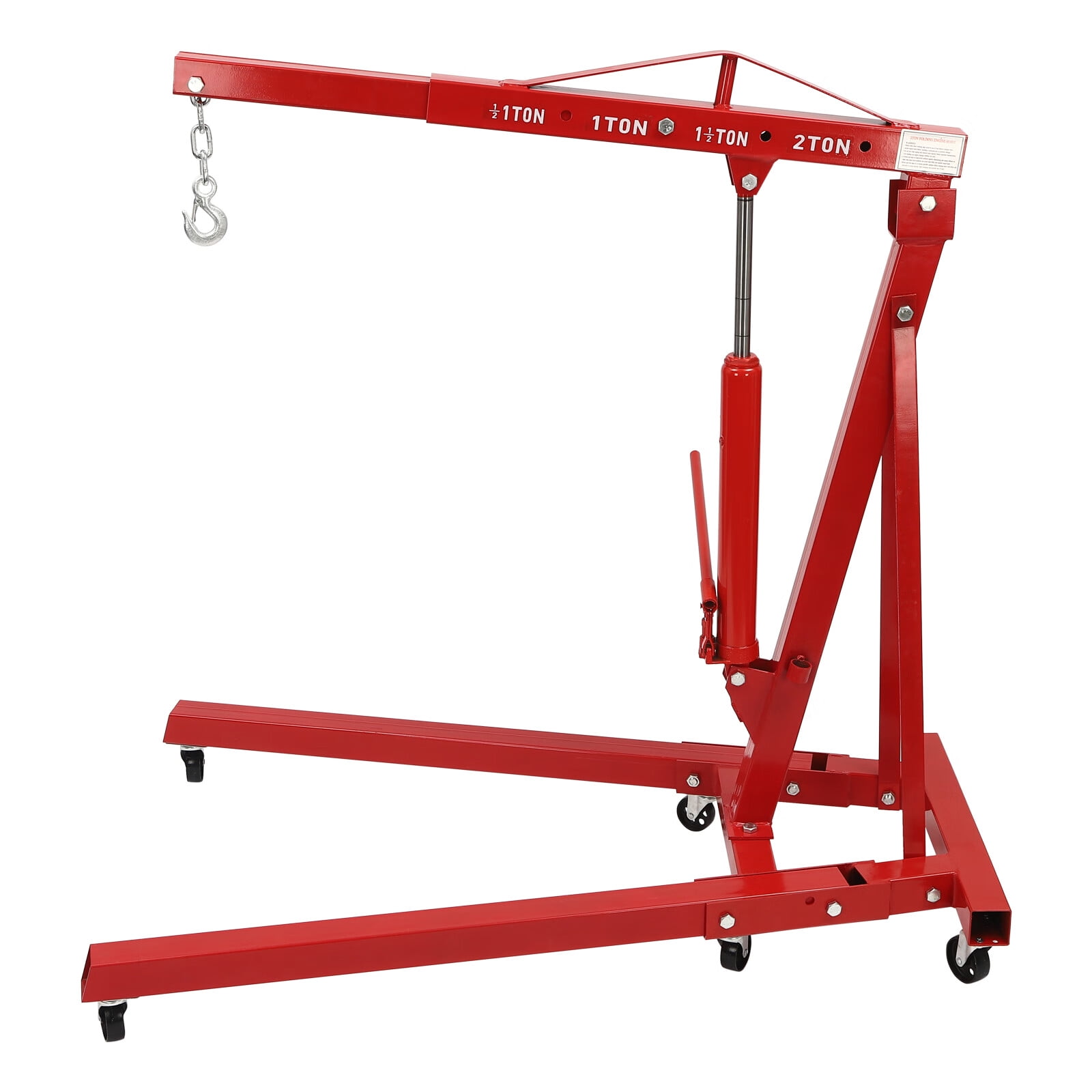 Aiqidi 2 Ton Folding Engine Hoist Cherry Picker Hydraulic Shop Crane