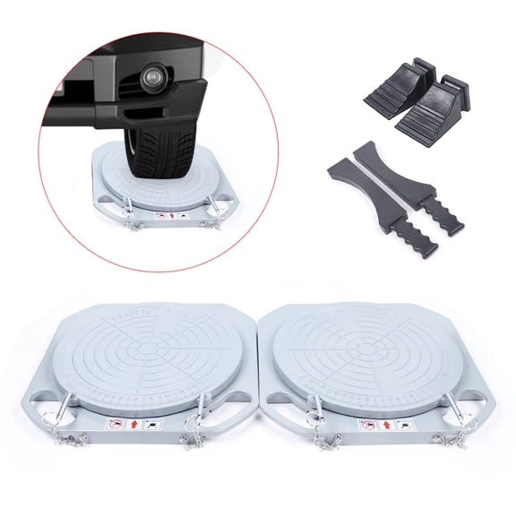 Aiqidi 2PCS Wheel Alignment Turntable Plate Car Truck Front End Wheel Alignment Tool Kit 5Ton