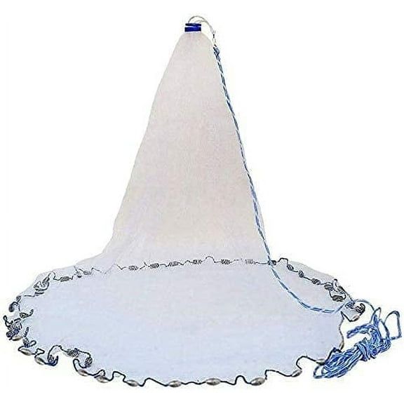 Aiqidi 3M hand thrown fishing net Nylon Cast Net Fishing Portable Telescopic Net for Shrimp Fish