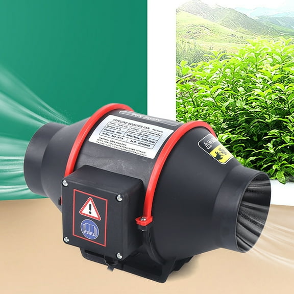 Aiqidi 4'' 310 CFM Inline Duct Fan IP2X Silent Waterproof Exhaust Ventilation Blower Air Circulation Fan Cooling Booster