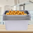 thumbnail image 1 of Aiqidi 6-Pack 1/2 Size Rectangular Steam Table Pans Stackable Stainless Steel Catering Containers Hotel Buffet Pans(33x26x15), 1 of 12