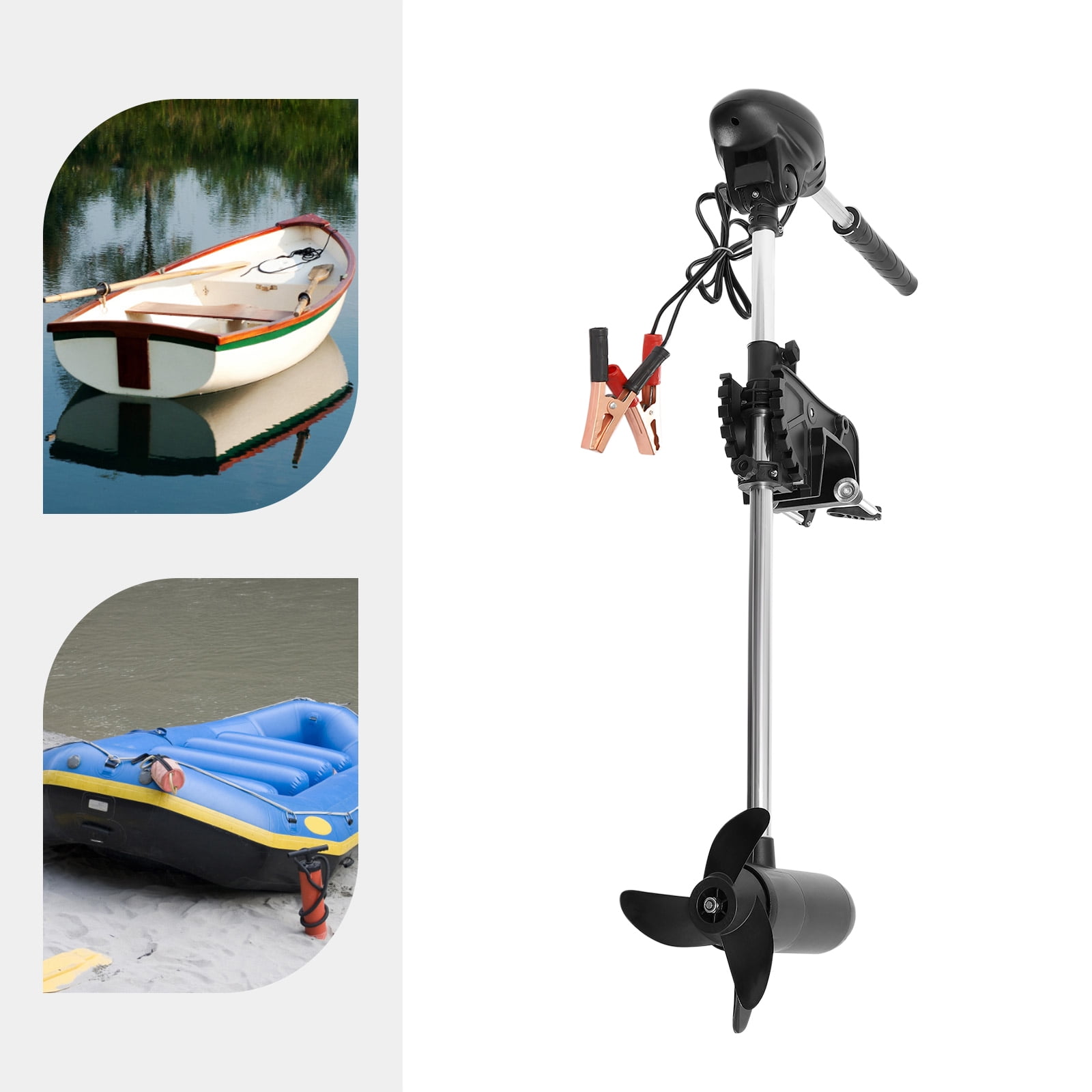 Aiqidi 60Lbs Thrust Electric Trolling Motor 12V 635W Foldable