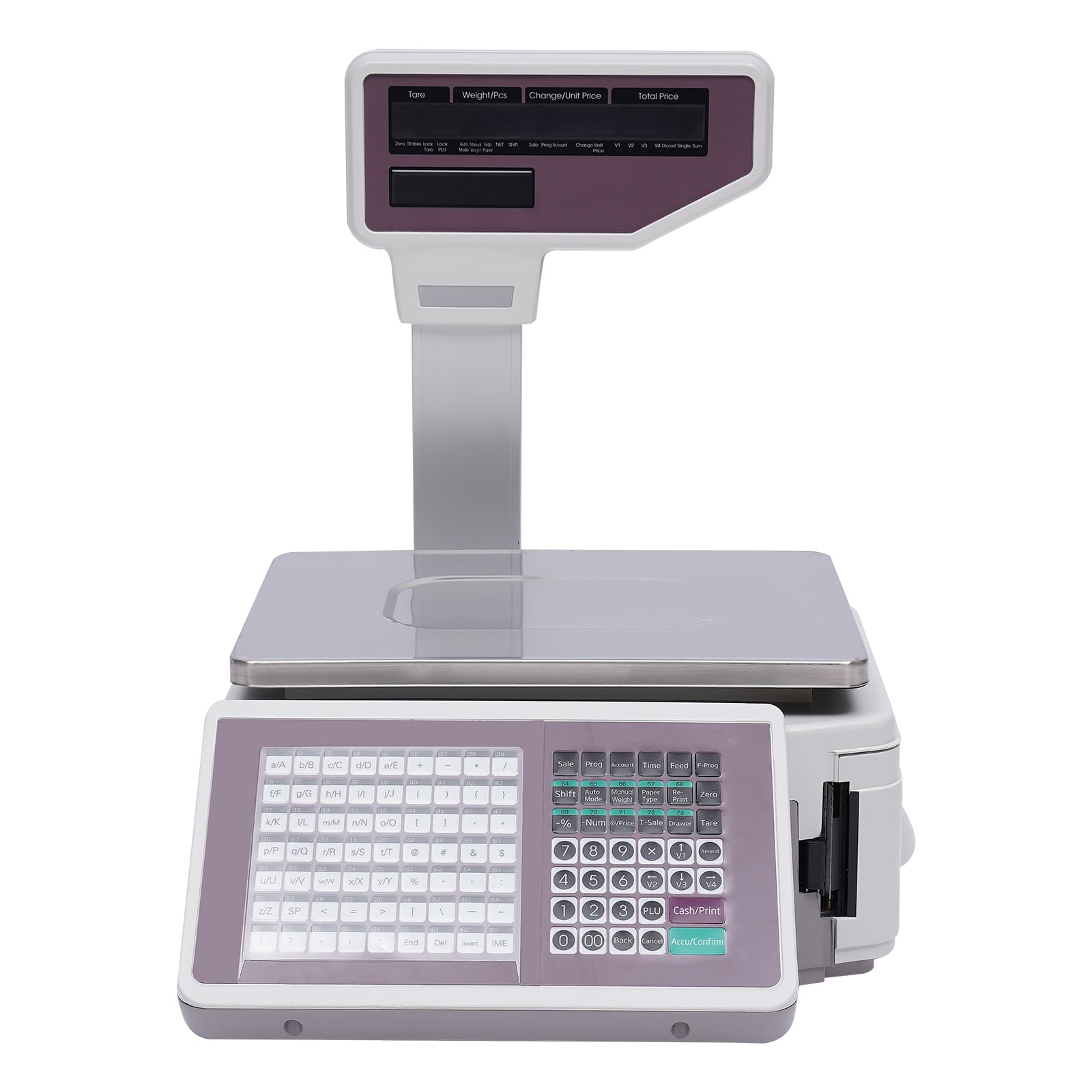 Aiqidi Digital Price Computing Scale w Thermal Label Printer Commercial LCD Digital Weight Price Scale Supermarket Food Meat Fruit Electronic Weight