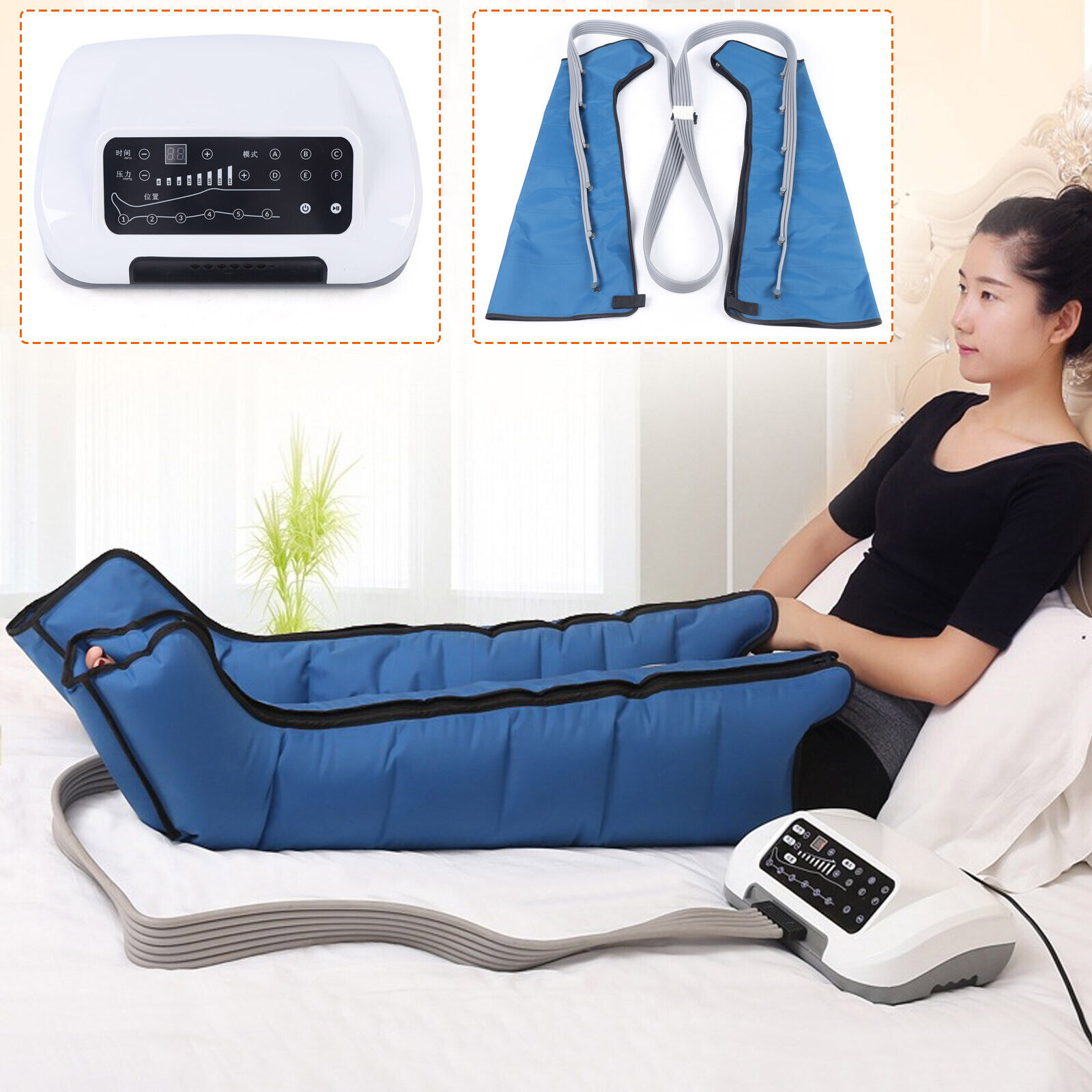 Aiqidi Electric Air Compression Leg Massager 360° Air Pump Leg Wrap