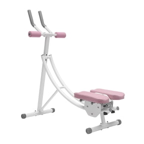 Aiqidi LED Foldable Ab Trainer Abdominal Workout Machine Rotatable Core Abdomen Shaper Waist Exercise Fitness Equipment, Pink