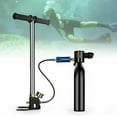 thumbnail image 1 of Aiqidi Portable Mini Diving Scuba Cylinder Kit, 0.5L Diving Air Tank Equipment Underwater Breath Oxygen Tank with 4500PSI High Pressure Pump, 1 of 12