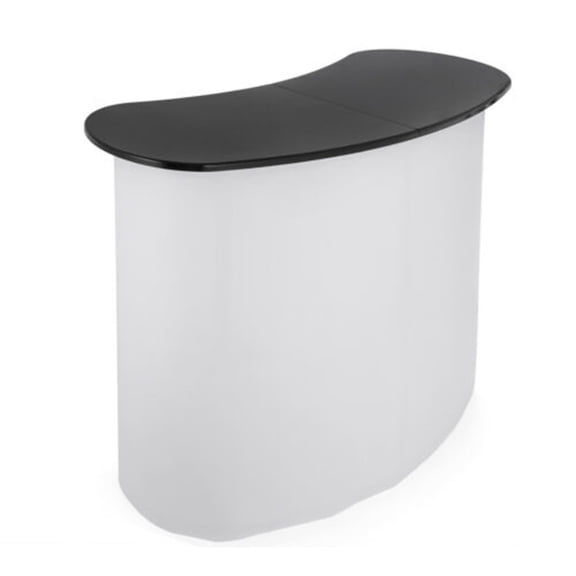 Aiqidi Portable Retail Tradeshow Display Table Pop Up Podium Counter Table with 2 Storage Rack (52" x 16" x 35")