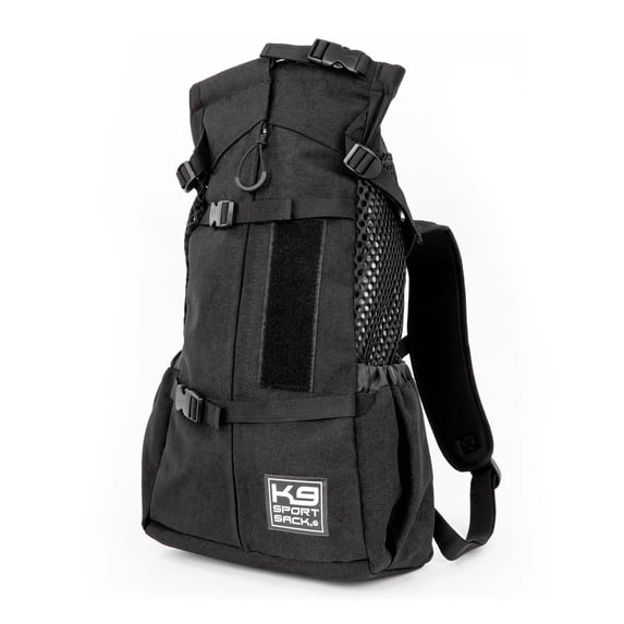 K9 Sport Sack Air 2 Dog Backpack Pet Carrier with Ventilated Side Panels and Adjustable Pockets, Medium, Black