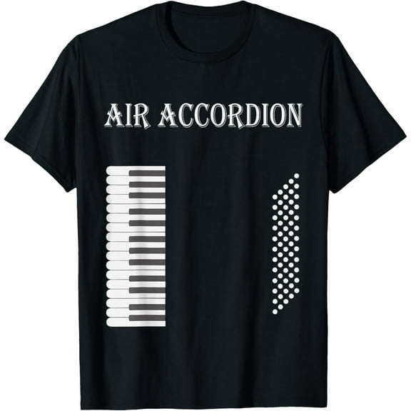"Air Accordion" T-Shirt T-ShirtMen and women, Black T-shirt, size: Extra large