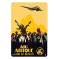 thumbnail image 1 of Air Afrique Airline - West Africa - Bamako Airlines (Ligne de Bamako) - Vintage Airline Travel Poster c.1925 - 8 x 12 inch Vintage Metal Tin Sign, 1 of 4