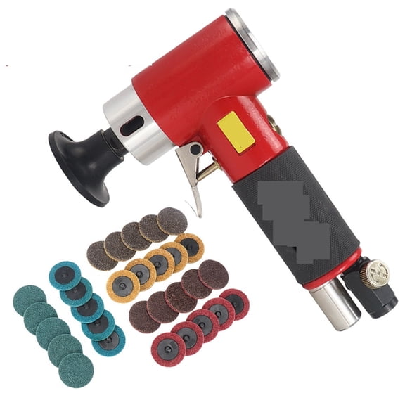 Air Angle Die Grinder 90 Degree Pneumatic Grinding Polisher 2inch Grinding Machine with Sanding Discs Tool Kit ,Widely Use
