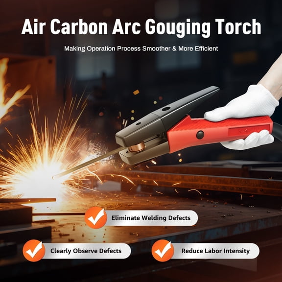 Air Arc Gouging Torch, Carbon Arc Gouging Torch K4000, 1000A Heavy Duty Gouging Torch, for Metal Cutting and Grooving, Compatible with Round and Flat Carbons, Industrial Use