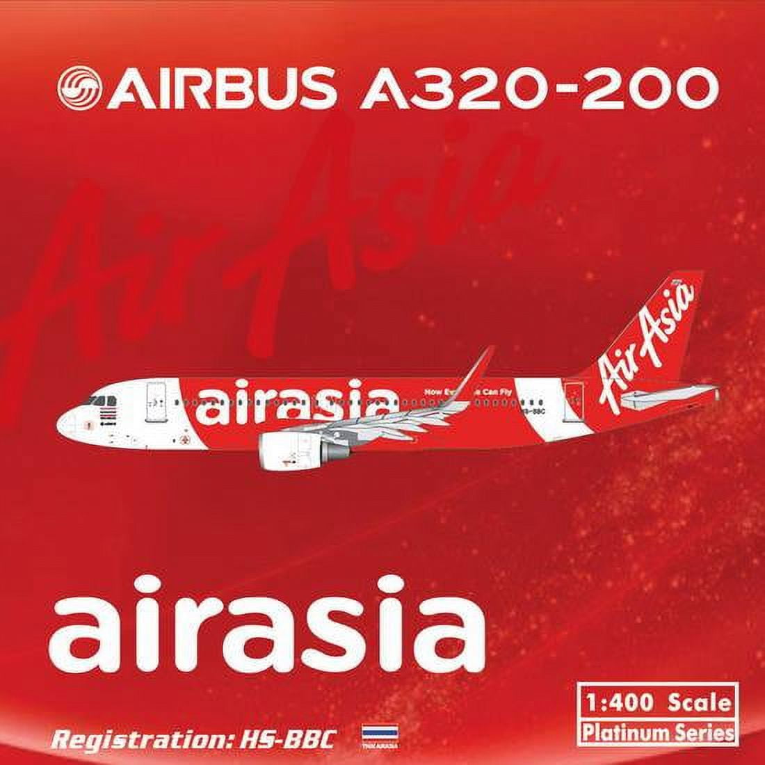Air Asia Thailand A320 with Sharklets HS-BCC (1:400) - Walmart.com