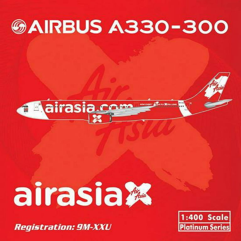 エアアジア X Airbus A330-300 9M-XXA 1/400 AirAsia X Airbus Industries A330-300 9M-XXA ezToys - Diecast