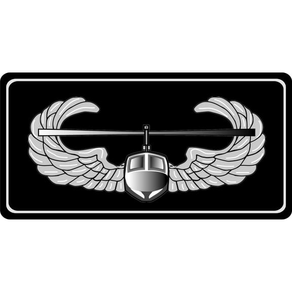 Air Assault Black Photo License Plate
