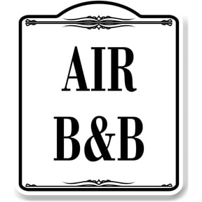 Air B B WB Aluminum Composite Sign 8.5''x10''