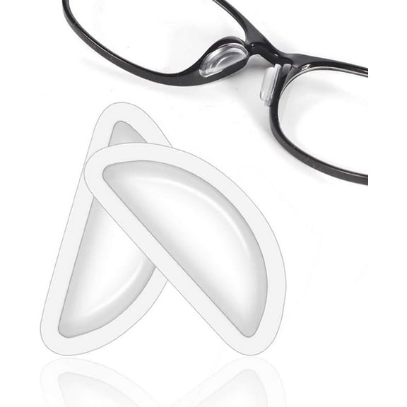 Air Bag Nosepads Adhesive Eyeglass Nose Pads Anti-Slip Nose Pads Comfortable Air Chamber Nose Pads 3.5 mm/ 0.14 inch Thickness for Full Frame Eyeglasses Sunglasses (20 Pairs White)