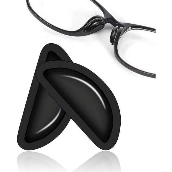 Air Bag Nosepads Adhesive Eyeglass Nose Pads Anti-Slip Nose Pads Comfortable Air Chamber Nose Pads 3.5 mm/ 0.14 inch Thickness for Full Frame Eyeglasses Sunglasses (20 Pairs Black)