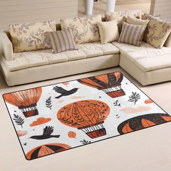 Air Balloon Soft Polyester Area Rug 31''x20'', Non Slip, Memory Foam, Water Absorbent