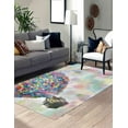 thumbnail image 1 of Air Balloons Rug, Housewarming Gift Rugs, Modern Rug, Girl Room Rug, Colorful Air Balloons Rugs, Colorful Air Balloons Rug, Moderns Rug, 2.6'x9.2' - 80x280 cm, 1 of 6