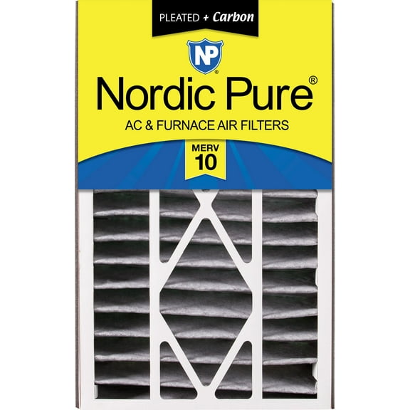 Air Bear 16x25x5 (4 7/8) AC Filter Replacement MERV 10 Plus Carbon 1 Pack