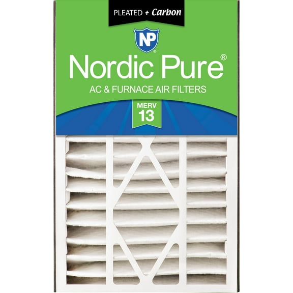 Air Bear 16x25x5 (4 7/8) AC Filter Replacement MERV 13 Plus Carbon 1 Pack