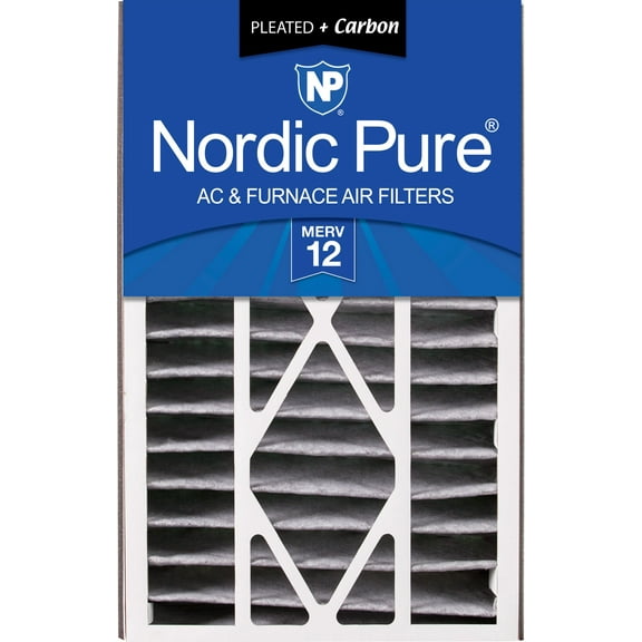Air Bear 16x25x5 (4 7/8) Air Filter Replacement MERV 12 Pleated + Carbon 1 Pack