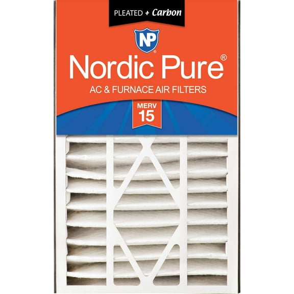 Air Bear 16x25x5 (4 7/8) Air Filter Replacement MERV 15 Plus Carbon 1 Pack