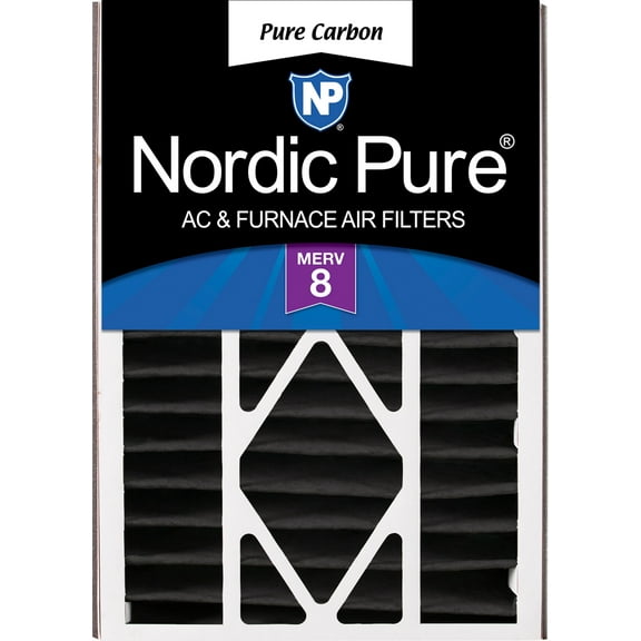 Air Bear 16x25x5 Replacement Pure Carbon Odor Reduction Merv 8 Air Filter 1 PK