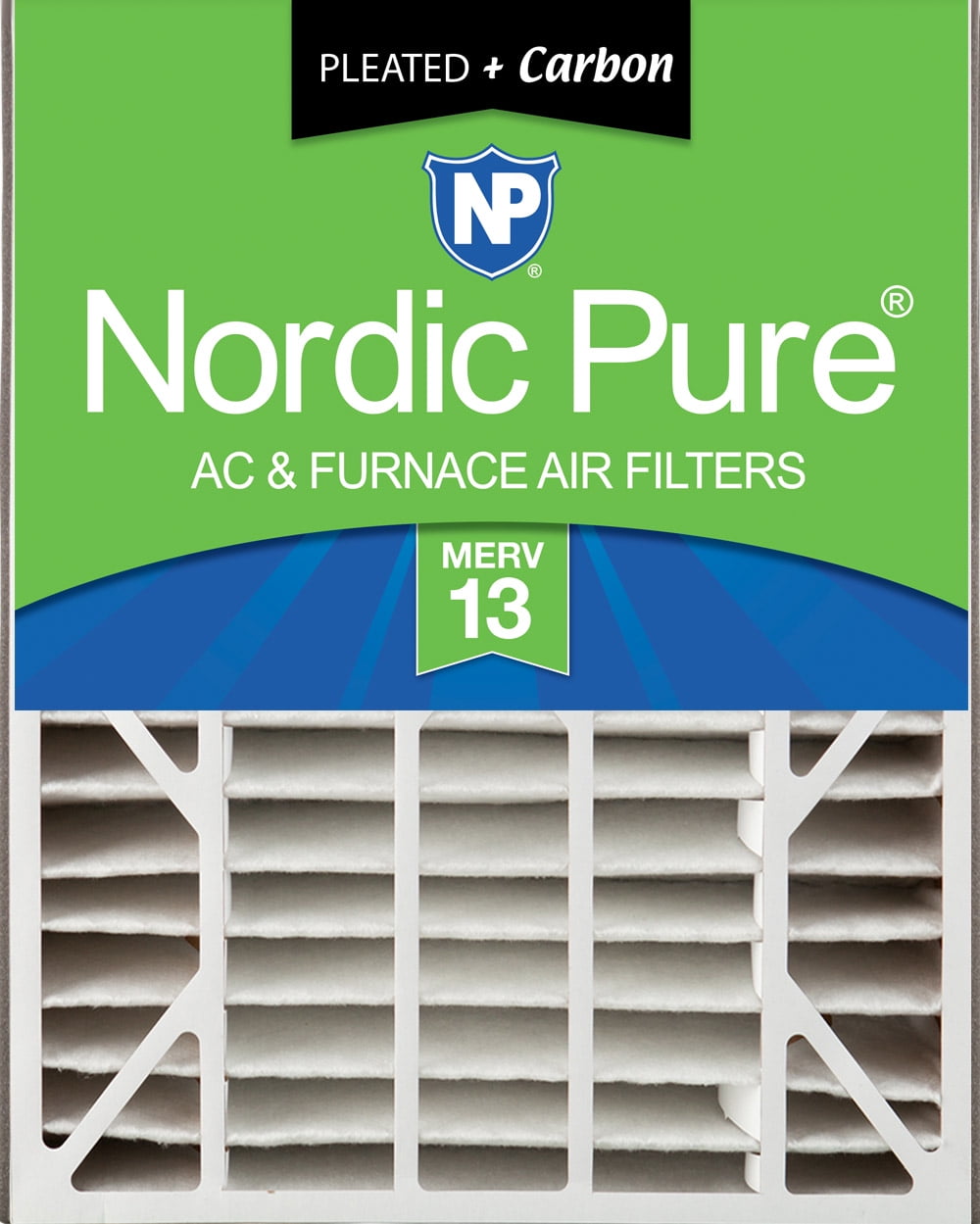 Air Bear 20x25x5 (4 7/8) AC Filter Replacement MERV 13 Plus Carbon 1
