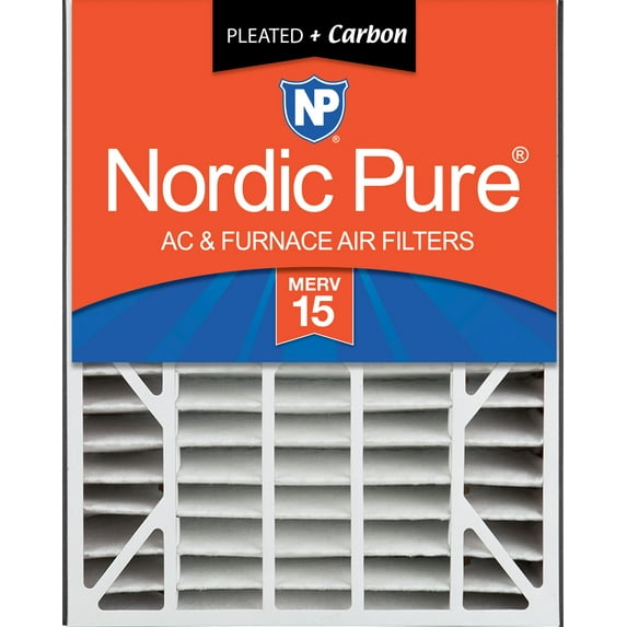 Air Bear 20x25x5 (4 7/8) Air Filter Replacement MERV 15 Plus Carbon 1 Pack