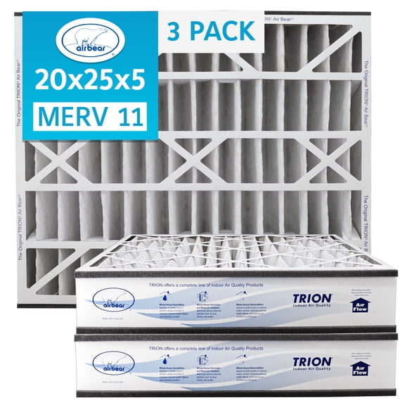 Air Bear 20x25x5 MERV 11 3-Pack Pleated Air Filter