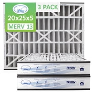 Air Bear 20x25x5 MERV 13 3-Pack Pleated Air Filter Compatible with 266649-102