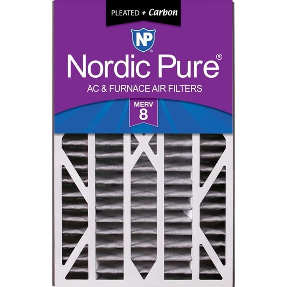 Air Bear Cub 16x25x3 Air Filter Replacement MERV 8 Pleated Plus Carbon 1 Pack