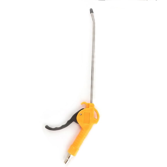Air Blow Gun with 10" Long Angled Nozzle, High Volume Powerful Aluminium Alloy Pneumatic Dust Removing Gun Air Blow Accessory with Joint