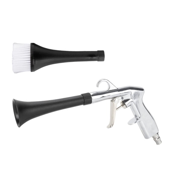 Air BlowGun With Brush Nozzle Set Compressed Air Duster Tool For Car Interior Engine Parts Cleaning Detailing Keyboard Computer Electronics Dust Removal(HT-05)